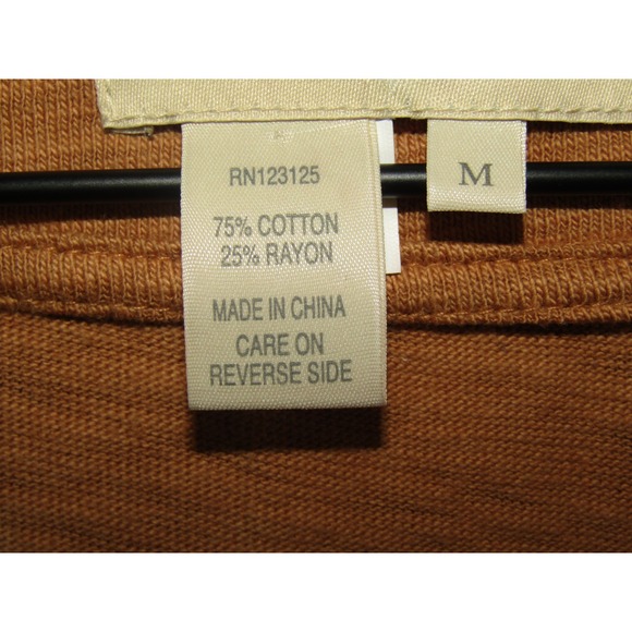 Territory Ahead Brown Button Neck Knit Dress Size Medium Cotton Rayon - Picture 5 of 10